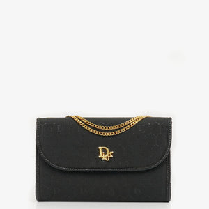 Christian Dior Black Honeycomb Chain Shouder Bag