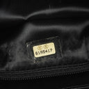 Chanel Borsa a Spalla in Pelle Verniciata Trapuntata Nera con Cuciture a Diamante