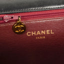Petit Sac Chanel Classic Single Rabat Noir en Agneau Matelassé avec Ferrures Plaquées Or 24K