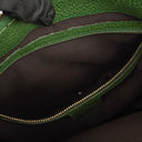 Gucci Green Pebbled Leather Bamboo Ring Hobo Bag
