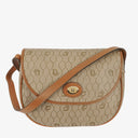 Christian Dior Beige Honeycomb Canvas Shoulder Bag