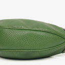 Gucci Green Pebbled Leather Bamboo Ring Hobo Bag