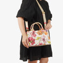 Prada Floral Canapa Logo Tote Bag