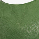 Gucci Green Pebbled Leather Bamboo Ring Hobo Bag