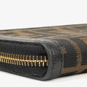 Fendi Zippy Zucca Coated Canvas Wallet
