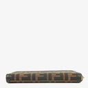 Fendi Zippy Zucca Coated Canvas Wallet