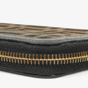 Fendi Zippy Zucca Coated Canvas Wallet