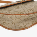 Christian Dior Beige Honeycomb Canvas Shoulder Bag