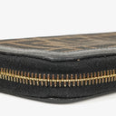 Fendi Zippy Zucca Coated Canvas Wallet
