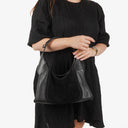 TOD'S Black Suede/Leather Handbag