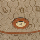 Christian Dior Beige Honeycomb Canvas Shoulder Bag