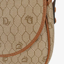 Christian Dior Beige Honeycomb Canvas Shoulder Bag