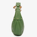 Gucci Green Pebbled Leather Bamboo Ring Hobo Bag