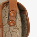 Christian Dior Beige Honeycomb Canvas Shoulder Bag