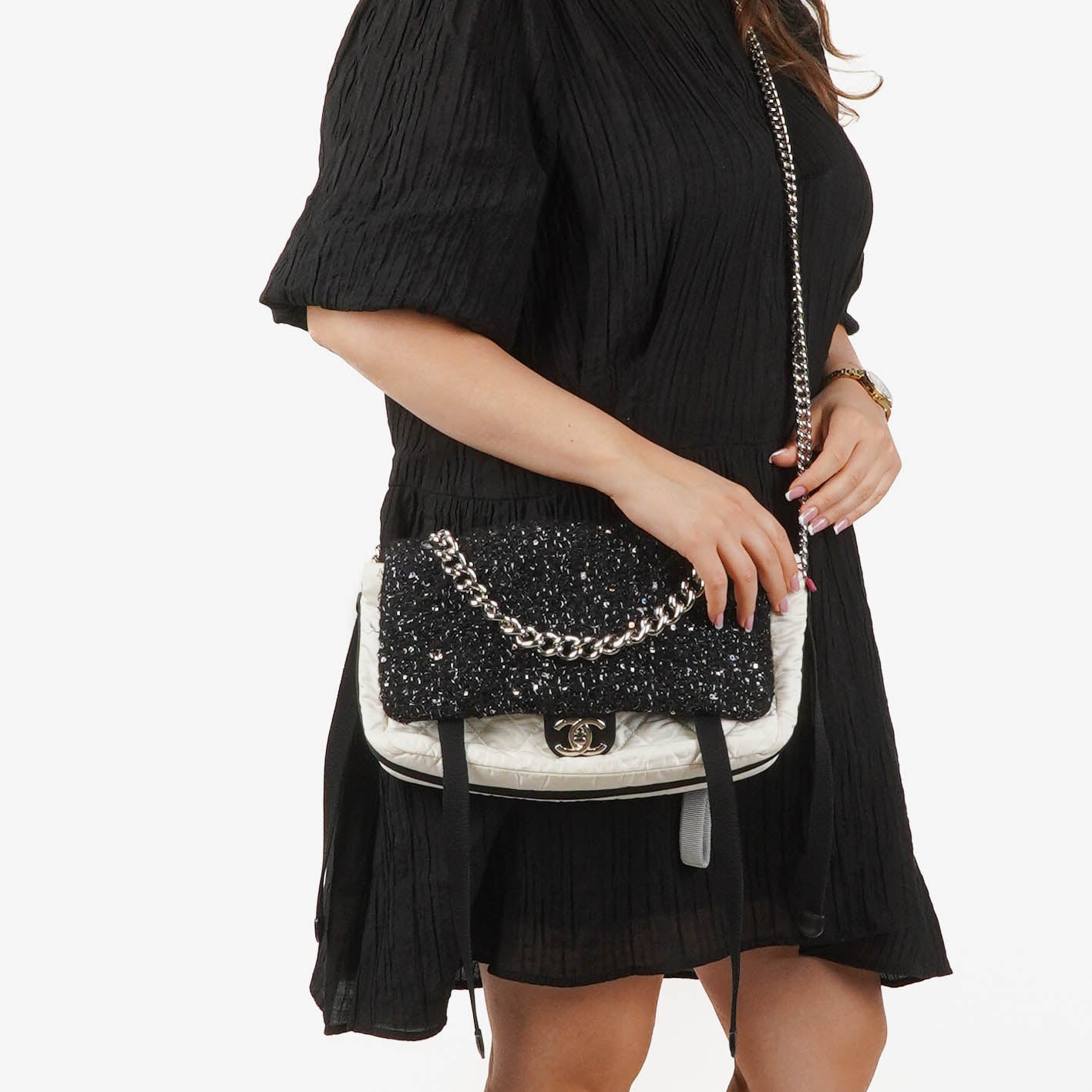 Chanel Multicolour Astronaut Essentials Nylon/Tweed Flap Bag