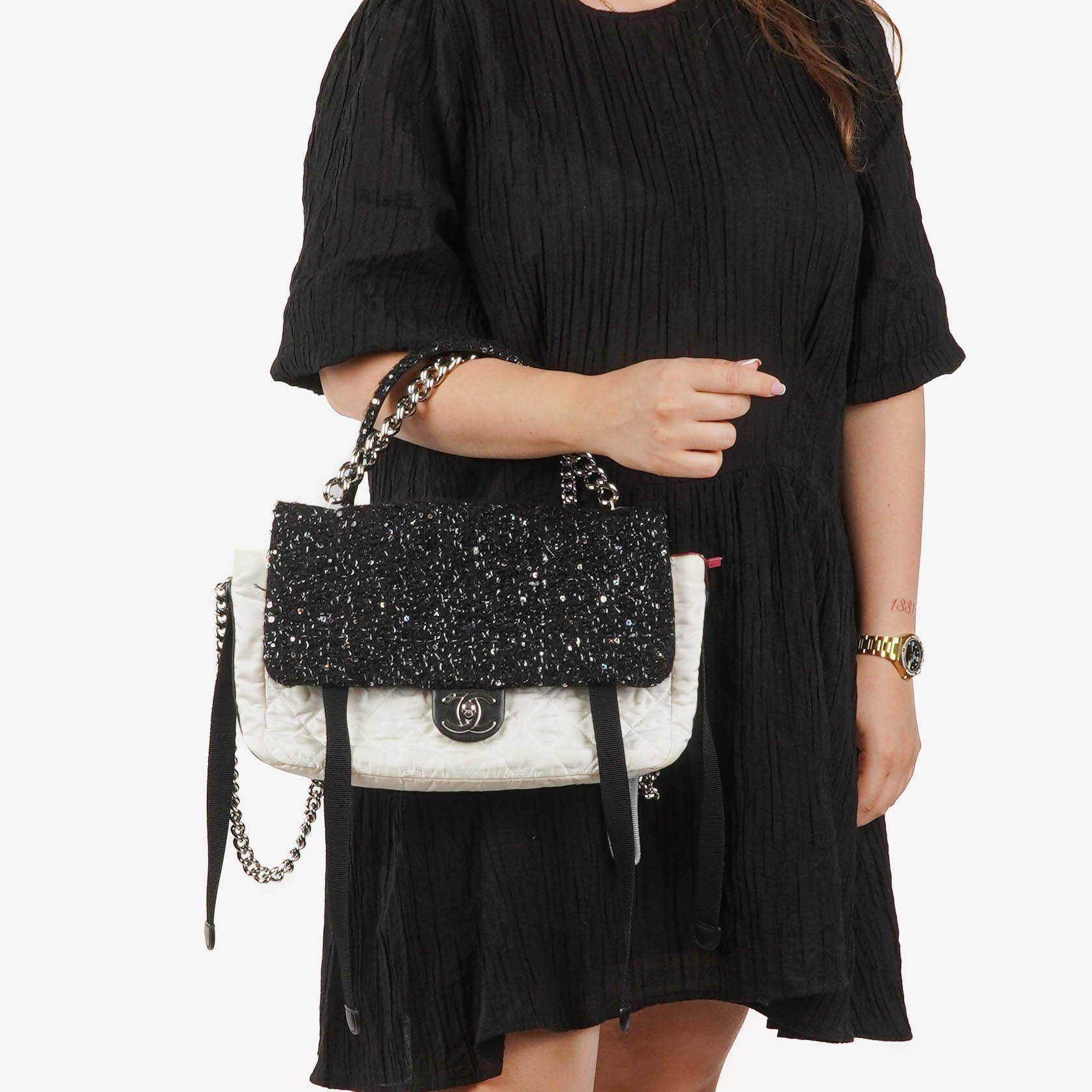 Chanel Multicolour Astronaut Essentials Nylon/Tweed Flap Bag