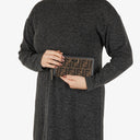 Fendi Zippy Zucca Coated Canvas Wallet
