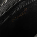 Chanel Single Flap-väska Svart Quiltad Lackläder med 24K Guldpläterade Metallbeslag