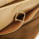 Chanel Medium Classic Vintage Double Flap Bag Beige Quilted Lambskin 24K Gold-Plated Hardware