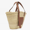 Loewe Neutral/Brown Raffia Basket Bag