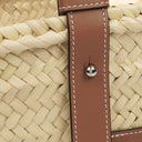 Loewe Neutral/Brown Raffia Basket Bag