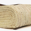 Loewe Neutral/Brown Raffia Basket Bag