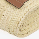 Loewe Neutral/Brown Raffia Basket Bag