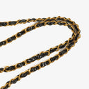 Chanel Single Flap-väska Svart Quiltad Lackläder med 24K Guldpläterade Metallbeslag