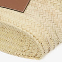 Loewe Neutral/Brown Raffia Basket Bag