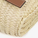 Loewe Neutral/Brown Raffia Basket Bag