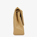 Chanel Medium Classic Vintage Double Flap Bag Beige Quilted Lambskin 24K Gold-Plated Hardware