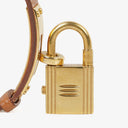 Hermes Kelly Brown Courchevel Leather Gold Plated Watch