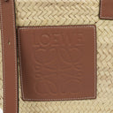 Loewe Neutral/Brown Raffia Basket Bag