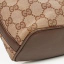 Gucci Monogram Canvas and Leather Hobo Shoulder Bag