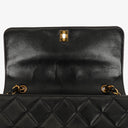 Chanel Single Flap Bag Black Quilted Lambskin With 24K Gold-Plated Hardware