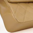 Chanel Medium Classic Vintage Double Flap Bag Beige Quilted Lambskin 24K Gold-Plated Hardware