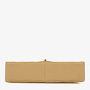 Chanel Medium Classic Vintage Double Flap Bag Beige Quilted Lambskin 24K Gold-Plated Hardware