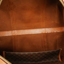 Celine Vintage Macadam Triomphe Brown Travel Bag