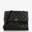 Chanel Single Flap Bag Black Quilted Lambskin With 24K Gold-Plated Hardware