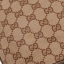 Gucci Monogram Canvas and Leather Hobo Shoulder Bag