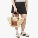 Loewe Neutral/Brown Raffia Basket Bag