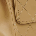Chanel Medium Classic Vintage Double Flap Bag Beige Quilted Lambskin 24K Gold-Plated Hardware