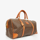 Celine Vintage Macadam Triomphe Brown Travel Bag
