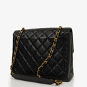 Chanel Single Flap Bag Black Quilted Lambskin With 24K Gold-Plated Hardware