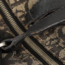 Christian Dior Black Leather Trotter Monogram Canvas Charms Shoulder Bag