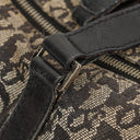 Christian Dior Black Leather Trotter Monogram Canvas Charms Shoulder Bag