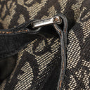 Christian Dior Black Leather Trotter Monogram Canvas Charms Shoulder Bag