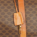Celine Vintage Macadam Triomphe Brown Travel Bag