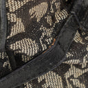 Christian Dior Black Leather Trotter Monogram Canvas Charms Shoulder Bag