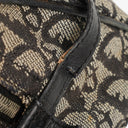 Christian Dior Black Leather Trotter Monogram Canvas Charms Shoulder Bag